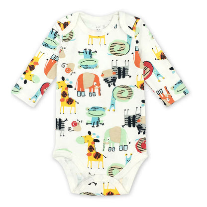 Newborn Baby Girl Boy Clothes 0-24 Months Long Sleeve 100%cotton Cute Cartoon Print Autumn Infant Romper