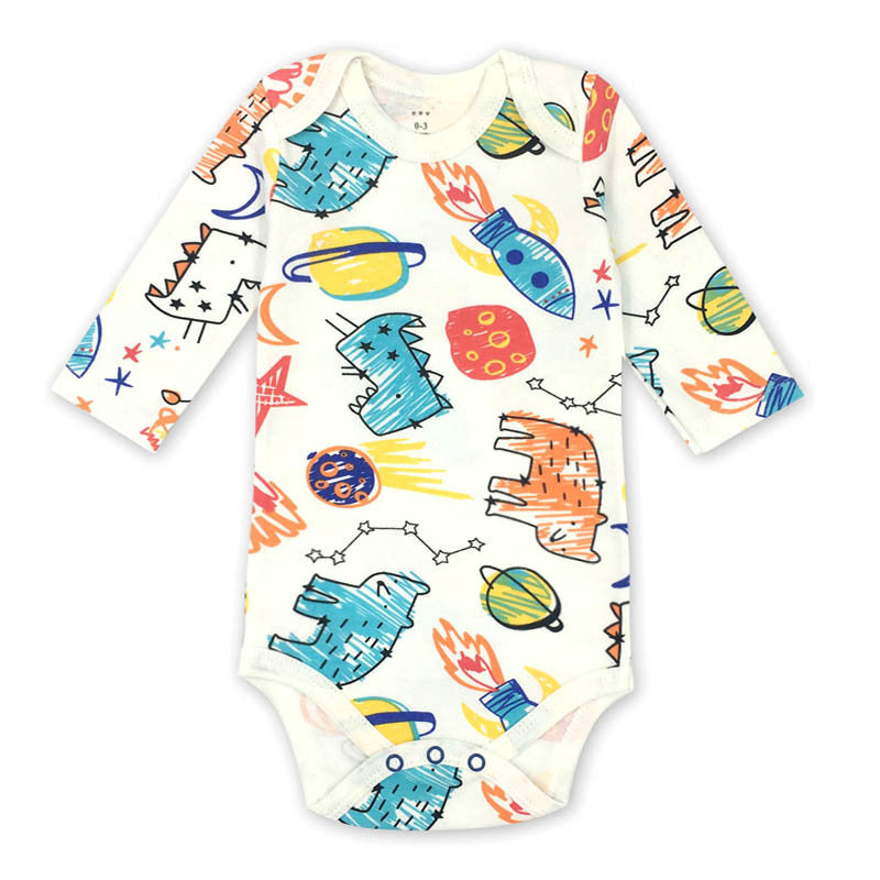 Newborn Baby Girl Boy Clothes 0-24 Months Long Sleeve 100%cotton Cute Cartoon Print Autumn Infant Romper