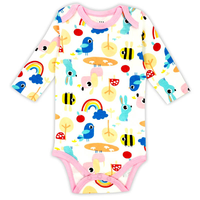 Newborn Baby Girl Boy Clothes 0-24 Months Long Sleeve 100%cotton Cute Cartoon Print Autumn Infant Romper