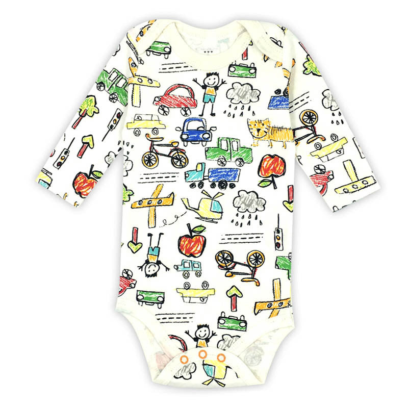 Newborn Baby Girl Boy Clothes 0-24 Months Long Sleeve 100%cotton Cute Cartoon Print Autumn Infant Romper