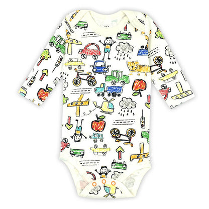 Newborn Baby Girl Boy Clothes 0-24 Months Long Sleeve 100%cotton Cute Cartoon Print Autumn Infant Romper