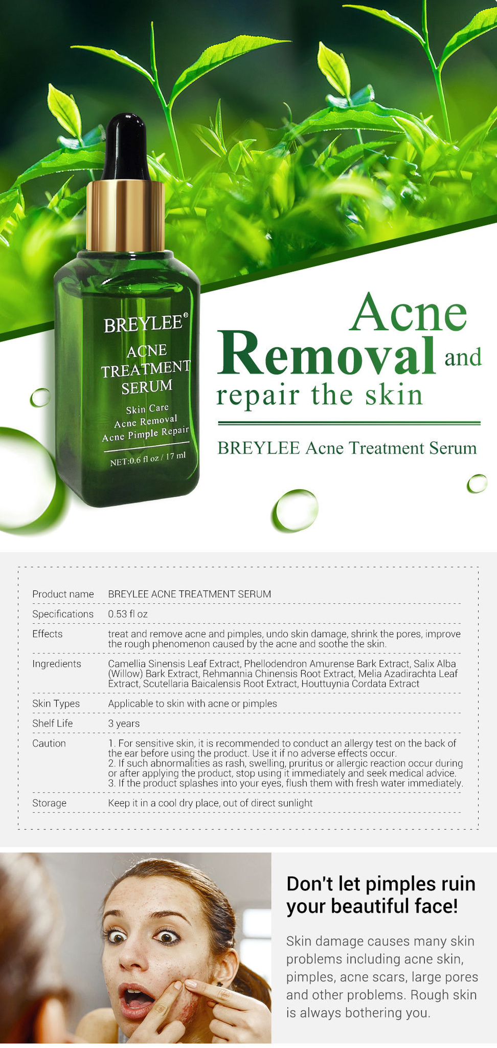 BREYLEE Acne treatment serum