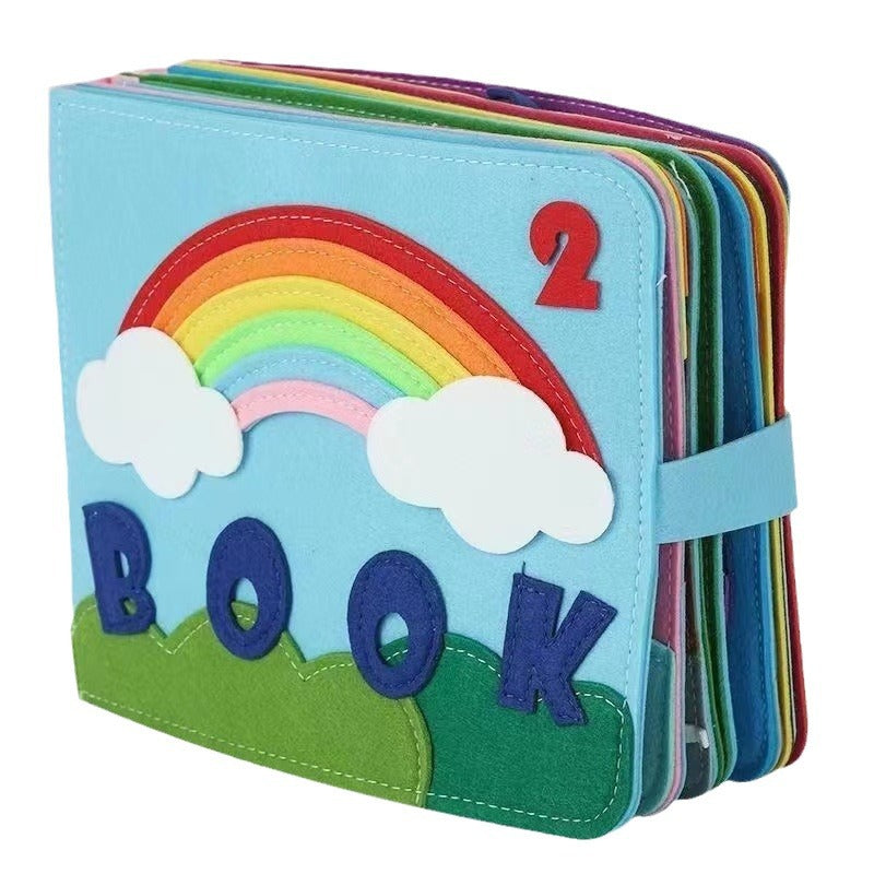 Rainbow Adventures: Interactive Washable Cloth Book for Early Education