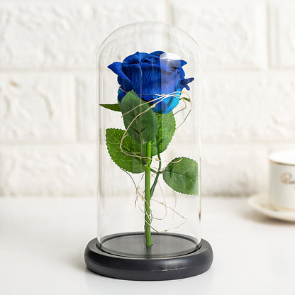 Preserved flower glass cover