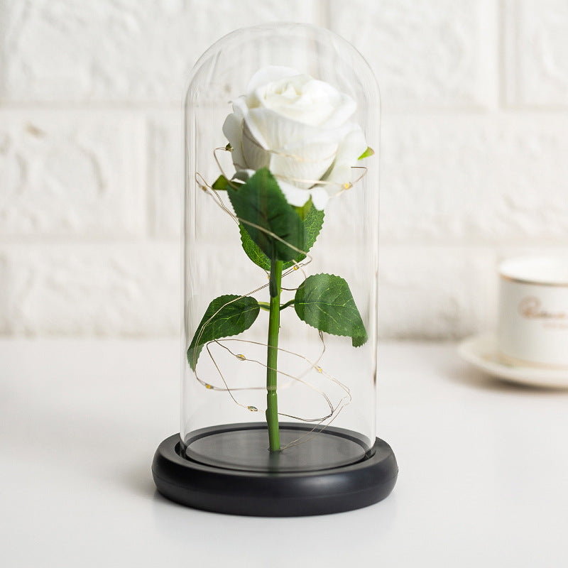 Preserved flower glass cover