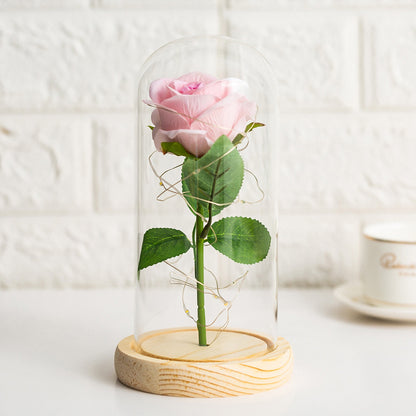 Preserved flower glass cover