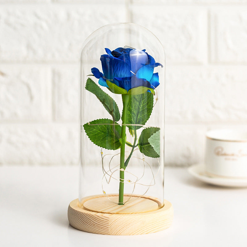 Preserved flower glass cover