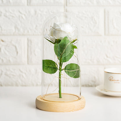 Preserved flower glass cover