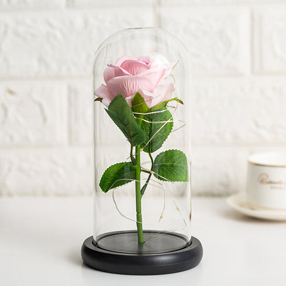 Preserved flower glass cover