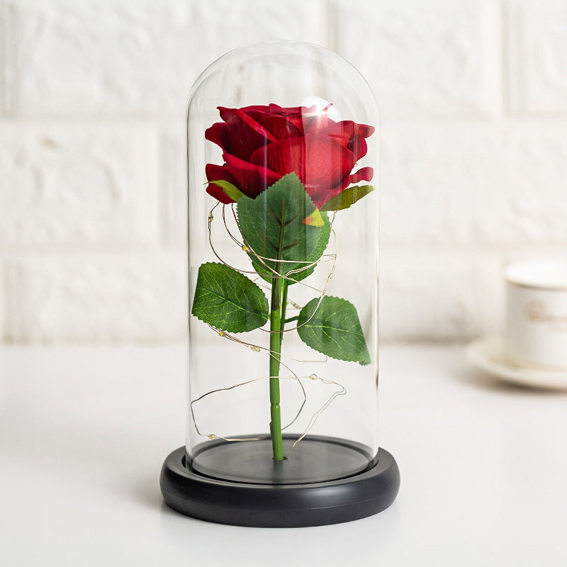 Preserved flower glass cover